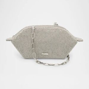 Cult Gaia Women's Lucette Embellished Clutch Bag Clear NWT